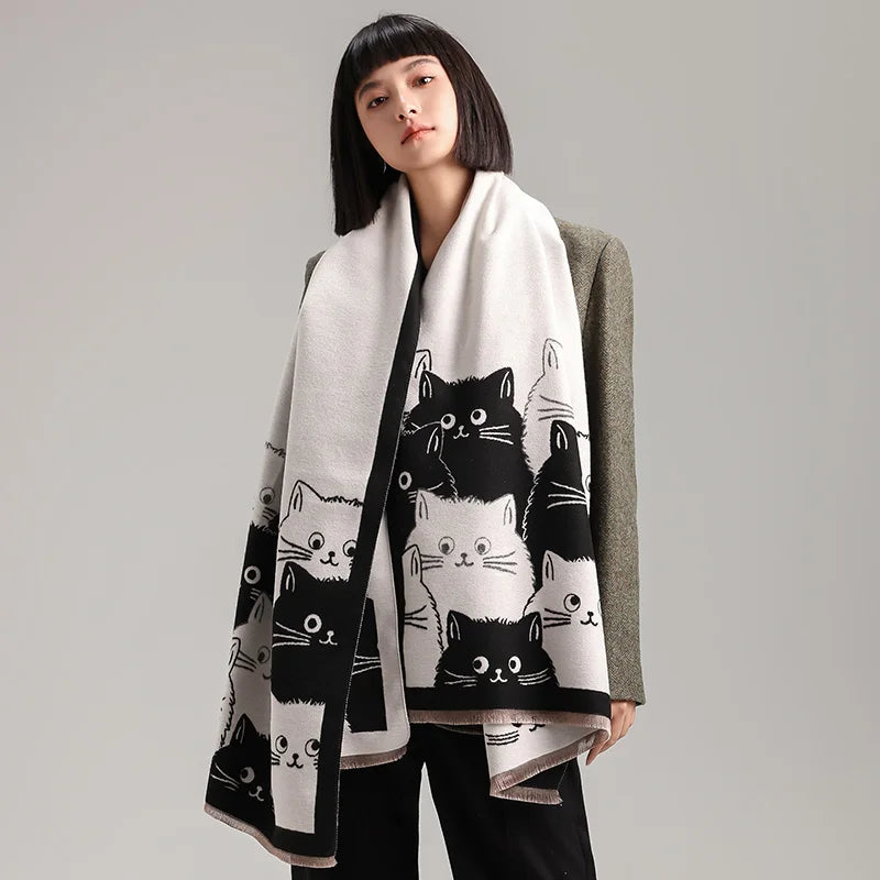 Cozy Cat Blanket Scarf
